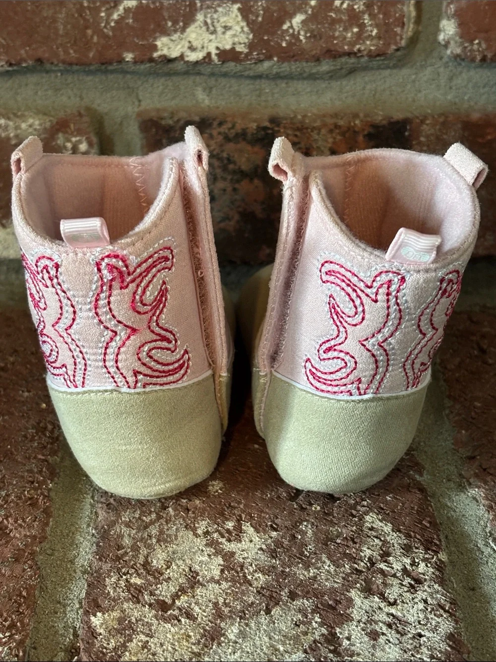 Pink Baby Cowboy Cowgirl Booties Boots Size 6-9 months